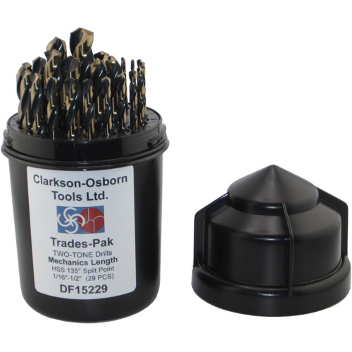 Two-Tone 29-Piece Mechanic's Drill Set, High Speed Steel Rock Safety Industrial Ltd
