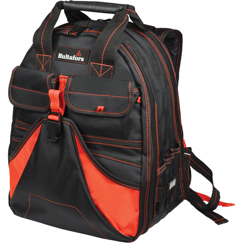 Deluxe Tool Backpack, Black/Red, Ballistic/Polyester Rock Safety Industrial Ltd