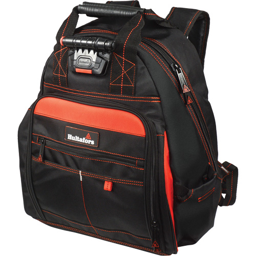 Lighted Tool Backpack, Black/Red, Ballistic/Polyester Rock Safety Industrial Ltd