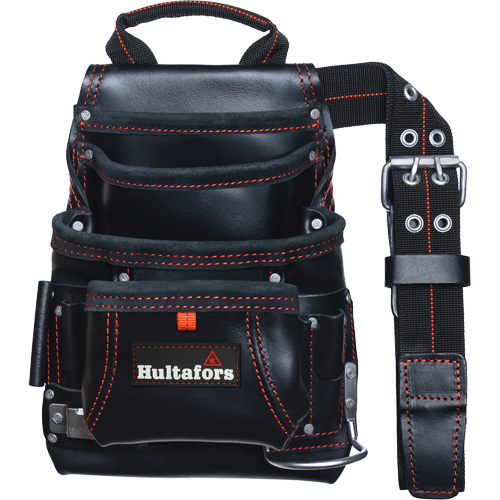 Carpenter's Nail & Tool Bag, Leather, 11 Pockets, Black Rock Safety Industrial Ltd
