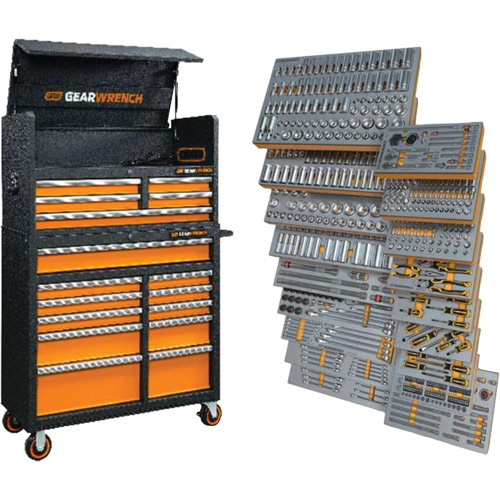 Rangement & jeu d'outils pour m&eacute;canicien, 873 morceaux Rock Safety Industrial Ltd
