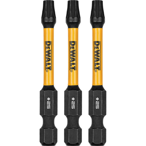 Forets pour tournevis &agrave; chocs FLEXTORQ 3 mcx, Torx, T-25, Prise 1/4" Rock Safety Industrial Ltd