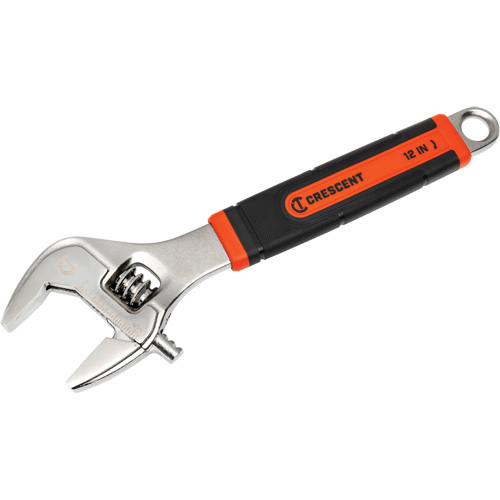 Adjustable Wrench, 12" L, 46 mm/3-1/5" Max Width, Chrome/Polished Rock Safety Industrial Ltd