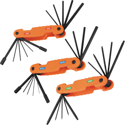Jeu pliant de cl&eacute;s hexagonales Pro, 31 mcx, M&eacute;trique & imp&eacute;rial/Torx Rock Safety Industrial Ltd