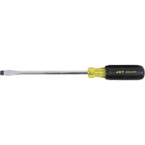 JKSS-8R Slot Screwdriver, 3/8" Tip, Round, 8" L, Cushion Grip Handle Rock Safety Industrial Ltd