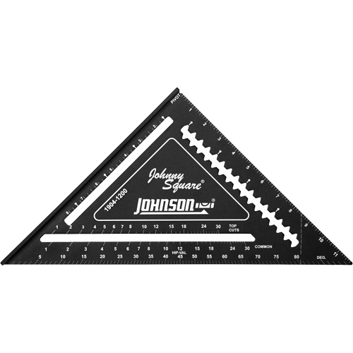 12" Johnny Square&reg; Professional Easy-Read Rafter Square Rock Safety Industrial Ltd