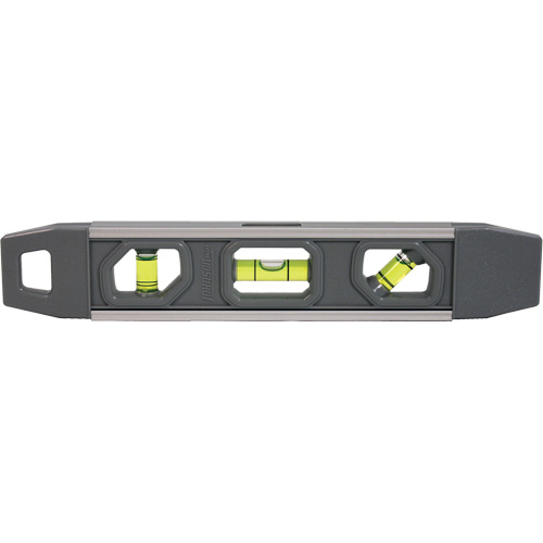 Torpedo Level, 9" L, Aluminum, 3 Vials, Magnetic Rock Safety Industrial Ltd