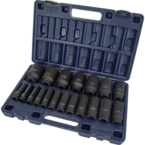 Jeu de douilles SAE, 19 Mcx, Chocs, Prise de 1/2", Profond Rock Safety Industrial Ltd