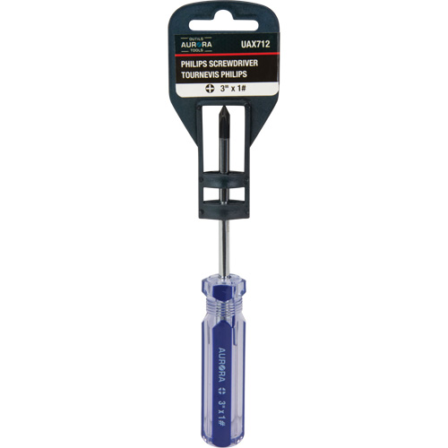 Blue Transparent Striped Philips Screwdriver, #1, Plastic Handle Rock Safety Industrial Ltd