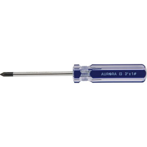 Blue Transparent Striped Philips Screwdriver, #1, Plastic Handle Rock Safety Industrial Ltd