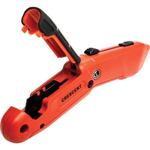 Couteau de s&eacute;curit&eacute; autor&eacute;tractable, 1", Acier, Prise en Aluminium Rock Safety Industrial Ltd