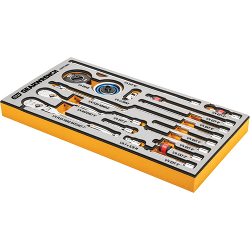 Jeu d'outils pour maître m&eacute;canicien MEGAMOD dans des plateaux en mousse modulaire de premi&egrave;re qualit&eacute; avec rangement d'outils, 1268 morcea Rock Safety Industrial Ltd