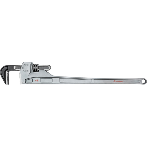 Cl&eacute; &agrave; tuyaux, Cap des m&acirc;choires 6", Longueur 48", Fini Rev&ecirc;tement en poudre, Prise Non-ergonomique Rock Safety Industrial Ltd