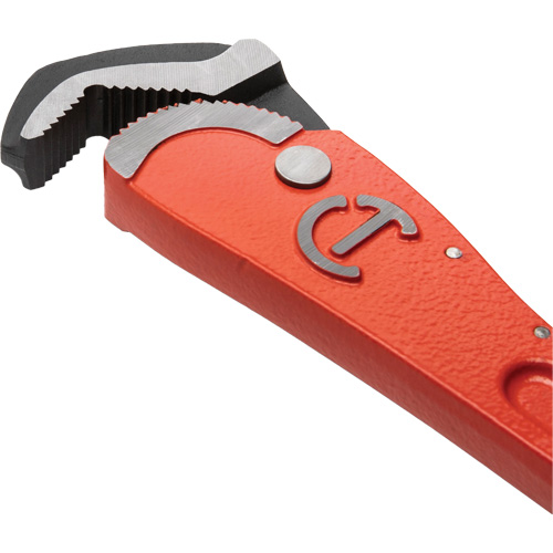 Cl&eacute; pour tuyau acier auto-ajustable, Cap des m&acirc;choires 1-1/2", Longueur 12", Fini Rev&ecirc;tement en poudre, Prise Non-ergonomique Rock Safety Industrial Ltd