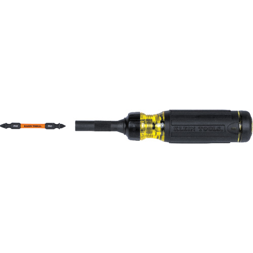 15-in-1 Ratcheting Impact-Rated Multi-Bit Torsion Zone Screwdriver, 9-1/2" L, Cushion Grip Handle Rock Safety Industrial Ltd