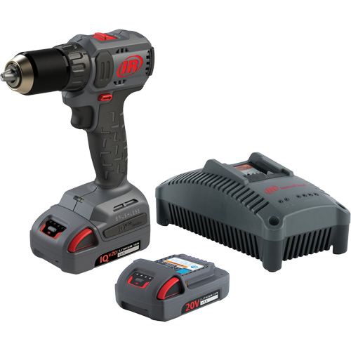Ensemble de perceuse-tournevis compact sans fil, Lithium-ion, 20 V, Mandrin 1/2", Couple 37 lb-pi Rock Safety Industrial Ltd