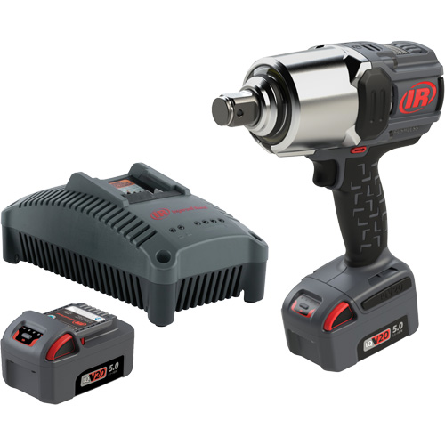 Cordless Impact Wrench Kit with Friction Ring Thru-Hole, 20 V, 1" Socket Rock Safety Industrial Ltd