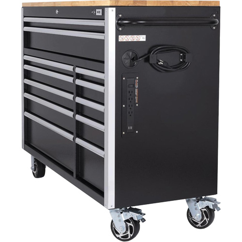 HDRC5212 HD Series Roller Cabinet, 12 Drawers, 51-1/4" W x 21" D x 40-3/10" H, Black Rock Safety Industrial Ltd