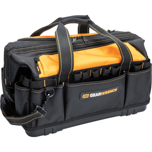 Sac &agrave; outils de 20" pour les professionnels, Nylon, 33 pochettes, Noir/Orange Rock Safety Industrial Ltd