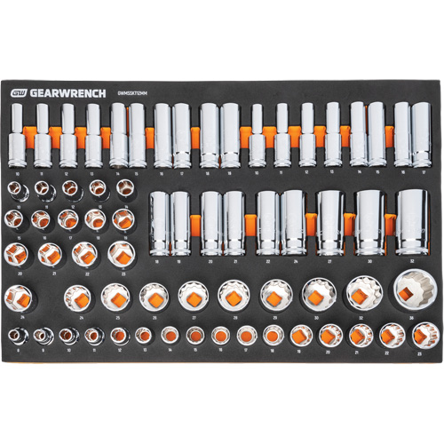 MEGAMOD Metric Mechanics Tool Set in Modular Foam Trays with Rolling Cabinet, 358 Pieces Rock Safety Industrial Ltd