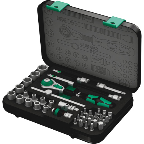 Jeu de cliquets rapides Zyklop 8100 SA 2, 42 Mcx, Prise de 3/8" Rock Safety Industrial Ltd