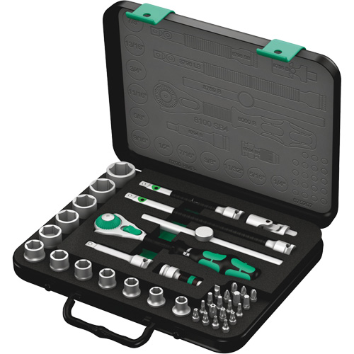 8100 SB 4 Zyklop Speed Ratchet Set, 38 Pcs, 3/8" Drive Size Rock Safety Industrial Ltd