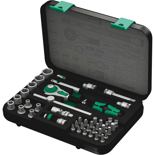 Jeu de cliquets rapides Zyklop 8100 SA 4, 41 Mcx, Prise de 1/4" Rock Safety Industrial Ltd