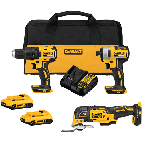 Ensemble de trois outils combin&eacute;s sans fil et sans balai, Lithium-ion, 20 V Rock Safety Industrial Ltd