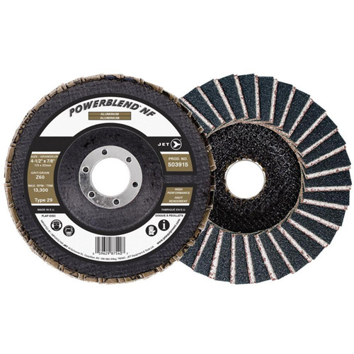 POWERBLEND NF Flap Disc, 4-1/2" x 7/8", Type 29, Z60 Grit, Zirconia Alumina Rock Safety Industrial Ltd