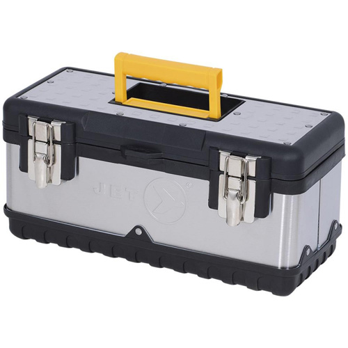 JPSTB-15 Stainless Steel Hand Tool Box, 6-1/4" D x 15" W x 7" H, Black/Silver Rock Safety Industrial Ltd