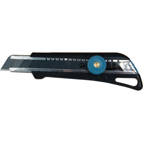 Couteau professionnel de 18 mm avec verrouillage &agrave; cliquet, Acier inoxydable, Robuste, Prise en Plastique Rock Safety Industrial Ltd