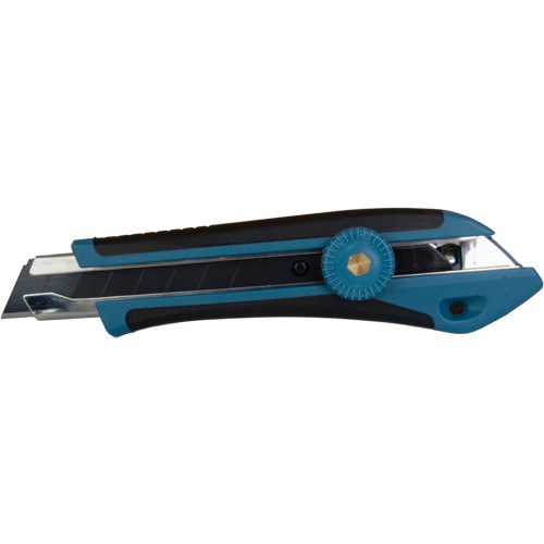 Couteau professionnel de 18 mm, Acier inoxydable, Robuste, Prise en Caoutchouc Rock Safety Industrial Ltd