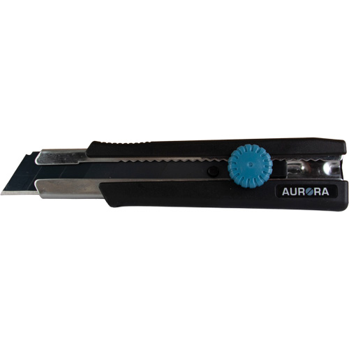 Couteau r&eacute;tractable de 25 mm, Acier inoxydable, Robuste, Prise en Caoutchouc Rock Safety Industrial Ltd
