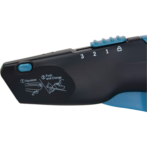 Couteau de s&eacute;curit&eacute; r&eacute;tractable , Acier inoxydable, Robuste, Prise en Plastique/Aluminium Rock Safety Industrial Ltd