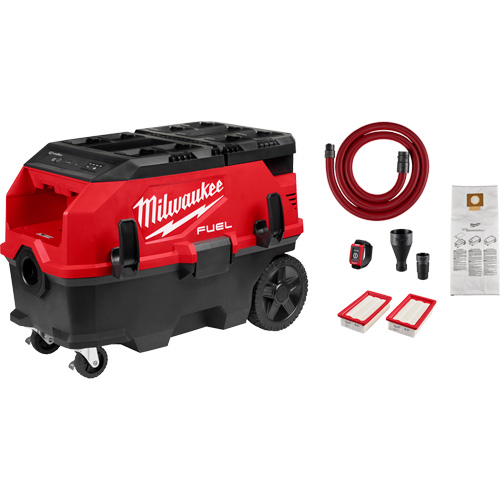 Extracteur de poussi&egrave;re de 9 gallons &agrave; deux batteries avec VACLINK M18 FUEL PACKOUT , 27-3/4" x 16-3/4" x 19" Rock Safety Industrial Ltd