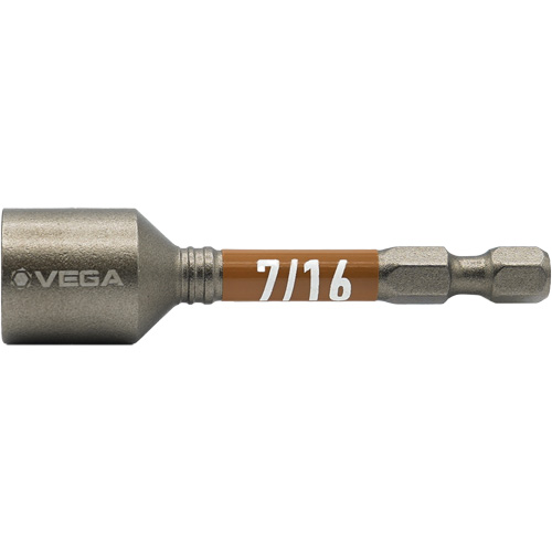 Tourne-&eacute;crou Impactech, Embout 7/16", Prise 1/4", 2-9/16" lo, Magn&eacute;tique Rock Safety Industrial Ltd