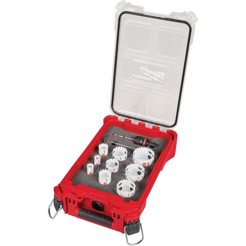 Ensemble de scies-cloches bim&eacute;tallique QUICK LOK HOLE DOZER avec organisateur compact PACKOUT, 12 morcea Rock Safety Industrial Ltd