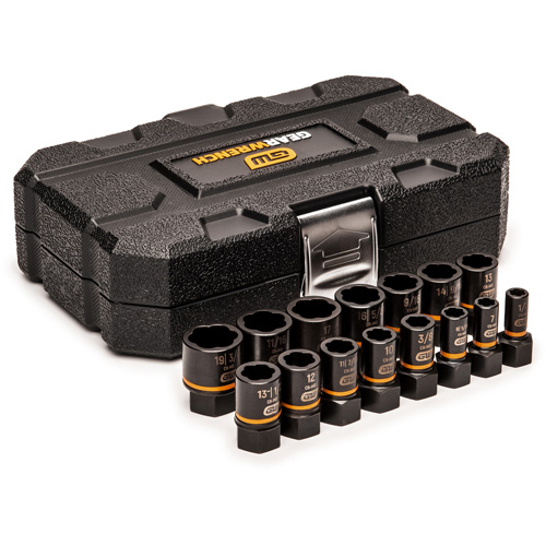 Jeu de douilles d'extraction Bolt Biter, 15 Mcx, Chocs, Prise de 1/4"/3/8" Rock Safety Industrial Ltd