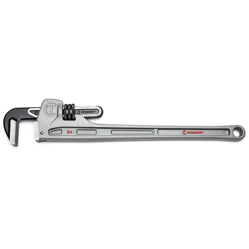 Cl&eacute; &agrave; tuyaux, Cap des m&acirc;choires 3-1/2", Longueur 24", Fini Rev&ecirc;tement en poudre, Prise Ergonomique Rock Safety Industrial Ltd