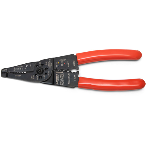 Outil &agrave; d&eacute;nuder et sertir les fils, 8" lo, 10 - 22 AWG Rock Safety Industrial Ltd
