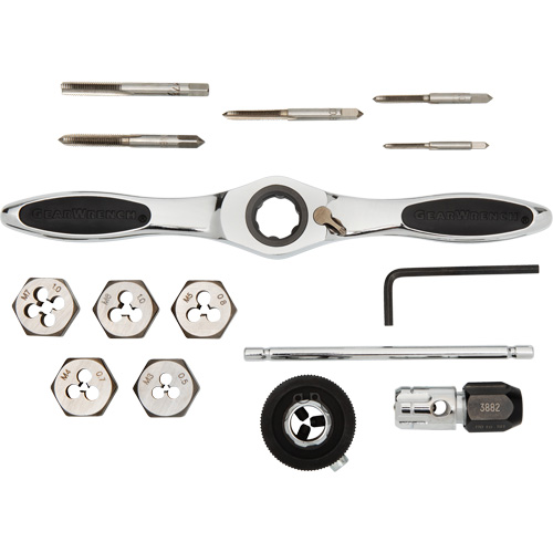 Metric Ratcheting Tap & Die Set, 15 Pieces Rock Safety Industrial Ltd