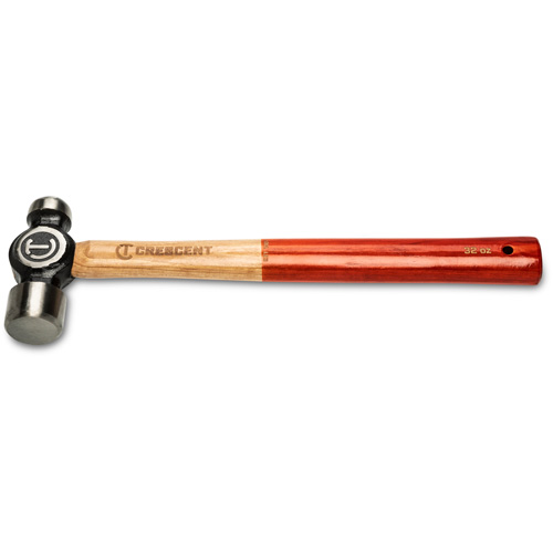 Ball Pein Hammer, 32 oz. Head Weight, Polished Face, Wood Handle Rock Safety Industrial Ltd