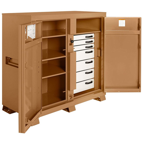 Model 112 Jobsite Cabinet with Padlock, Steel, 54.9 Cubic Feet, Tan Rock Safety Industrial Ltd