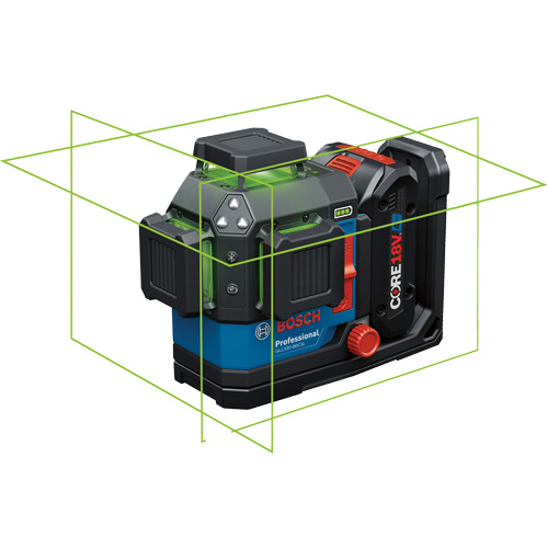 Laser dalignement/nivellement 360 connect&eacute; &agrave; faisceau vert &agrave; trois points Rock Safety Industrial Ltd