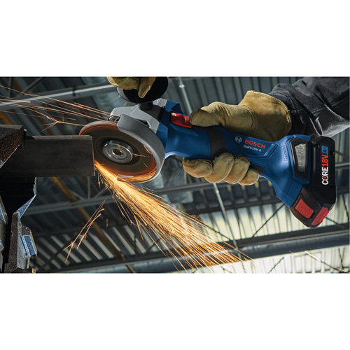 Rectifieuse angulaire sans balais avec interrupteur coulissant, Roue de 4-1/2", 18 V Rock Safety Industrial Ltd
