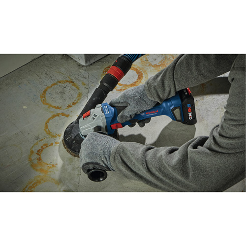 Rectifieuse angulaire sans balais avec interrupteur coulissant, Roue de 4-1/2", 18 V Rock Safety Industrial Ltd