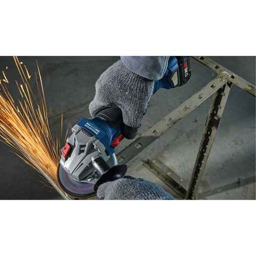 Rectifieuse angulaire sans balais avec interrupteur coulissant, Roue de 4-1/2", 18 V Rock Safety Industrial Ltd