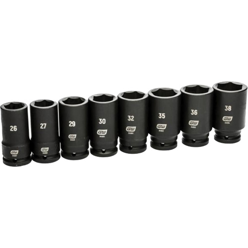 Jeu de douilles SAE &agrave; 6 pans, 8 Mcx, Chocs, Prise de 3/4", Profond Rock Safety Industrial Ltd