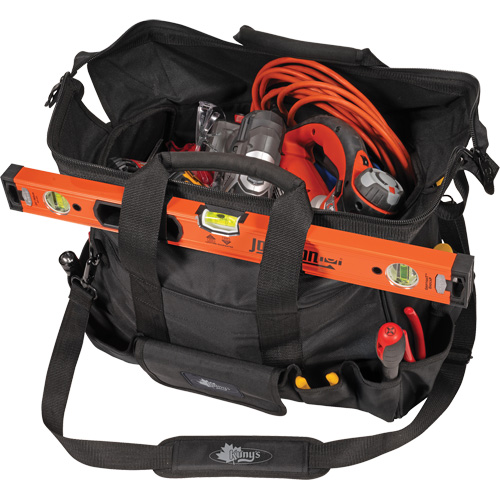 Phantom Collection 18" Contractor's Tool Bag, Ballistic Polyester, 25 Pockets, Black Rock Safety Industrial Ltd