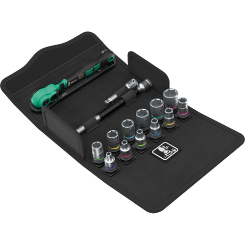 SA 13 Zyklop Comfort Ratchet Set with Reversing Lever, 15 Pcs, 1/4" Drive Size Rock Safety Industrial Ltd